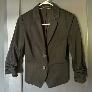 3/4 Sleeve Black Blazer
